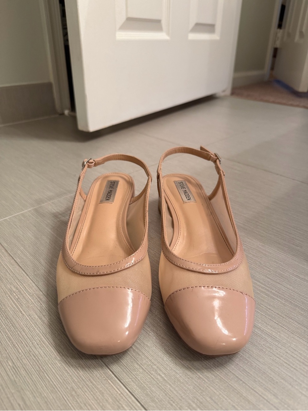 Steve Madden Nude/Blush Slingback Flats - Size 10